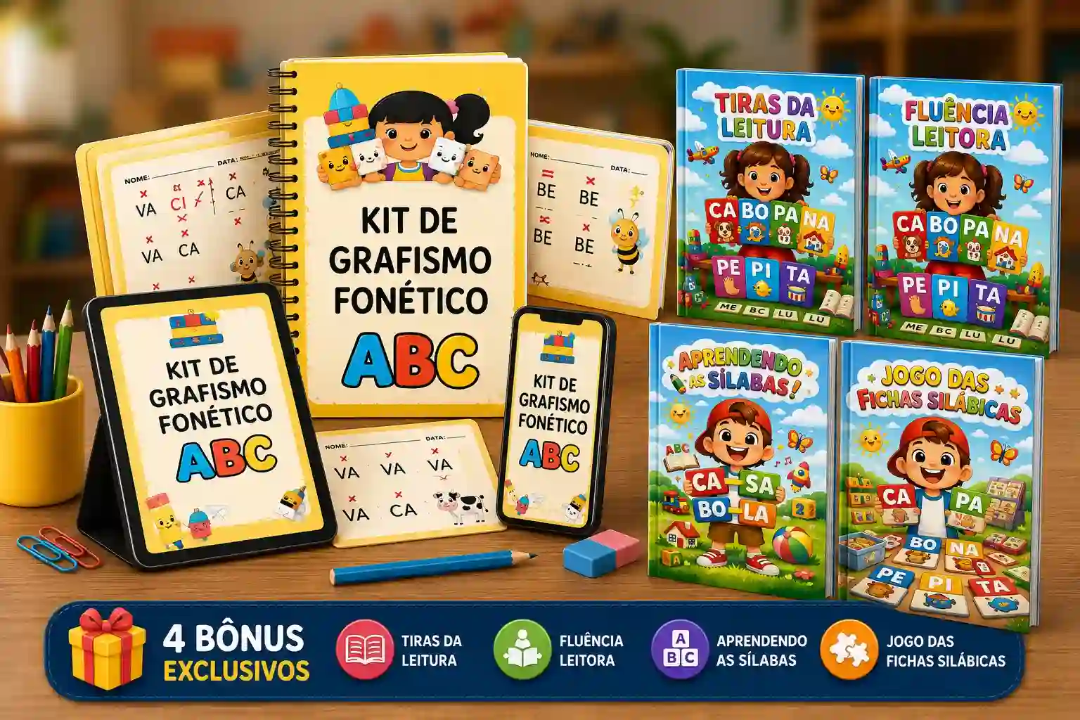 Grafismo Fonético — Kit completo com bônus
